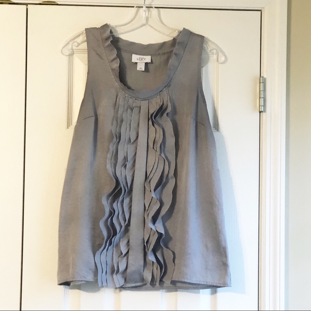 LOFT | “Distressed Silk” Sleeveless | Size MP